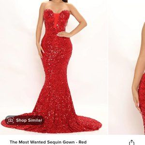 Red Sequin Dress